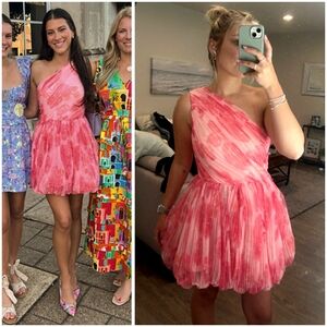 NWT, Anthropologie, Hutch One-Shoulder Floral Romper In Pink